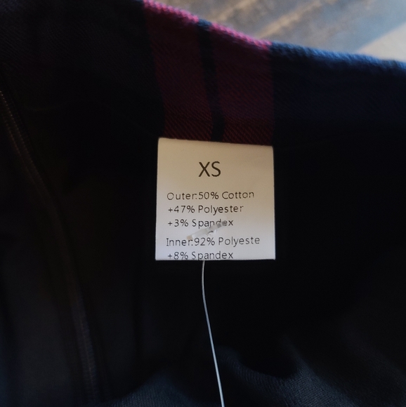 Plaid Skort Halara Navy/Red - Picture 3 of 5